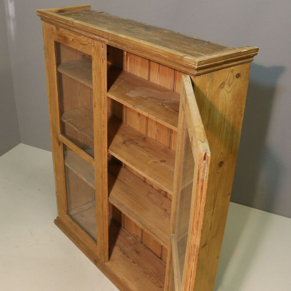 Pine Cupboard with glazed doors