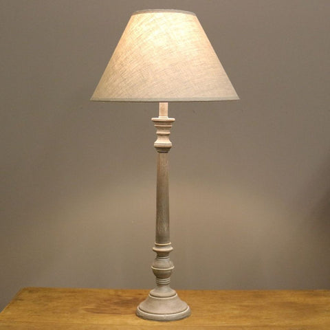 Lund lamp base with linen shade