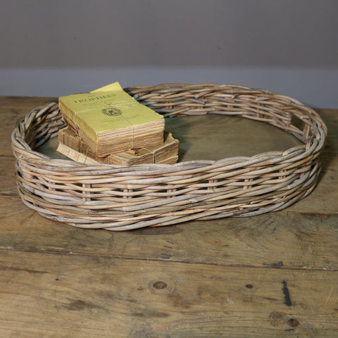 Pockley Oval Rattan Tray