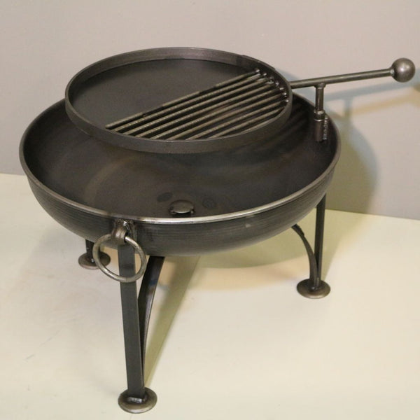 WilyFox 60cm Firepit with Swing BBQ Grill Rack