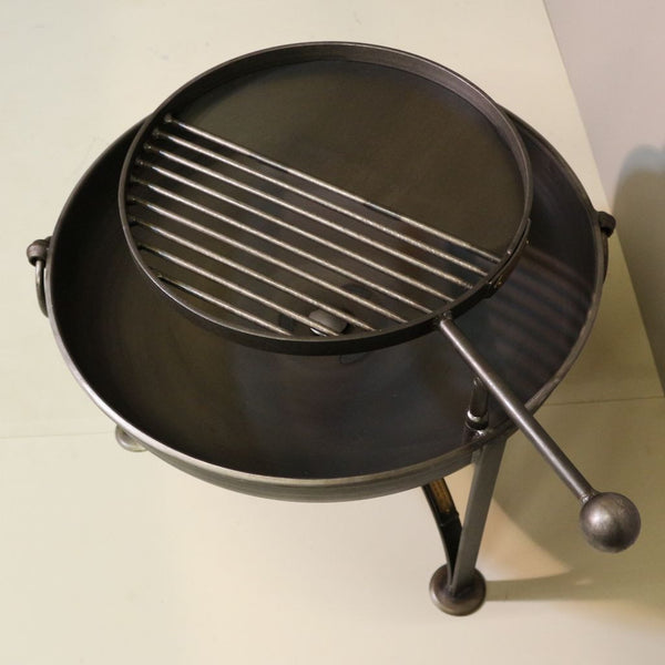 WilyFox 60cm Firepit with Swing BBQ Grill Rack