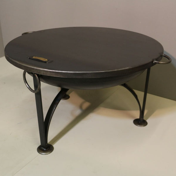 WilyFox 60cm Firepit with Swing BBQ Grill Rack