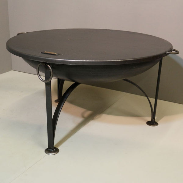 WilyFox 80cm Firepit with Swing BBQ Grill Rack