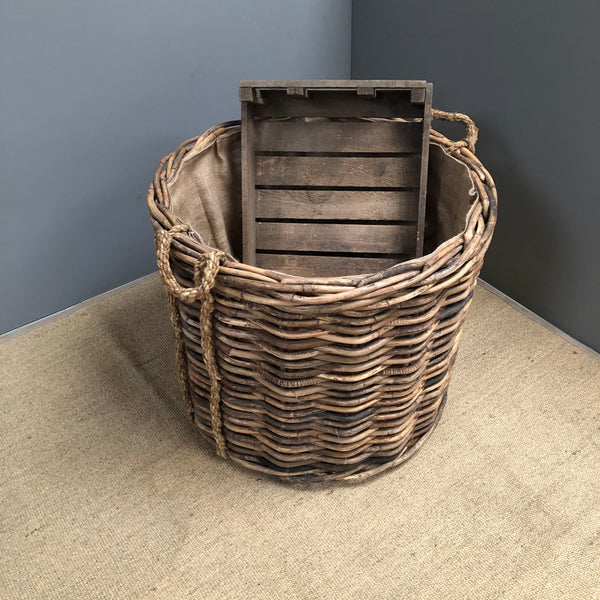 Large Woven Basket Rope Handles