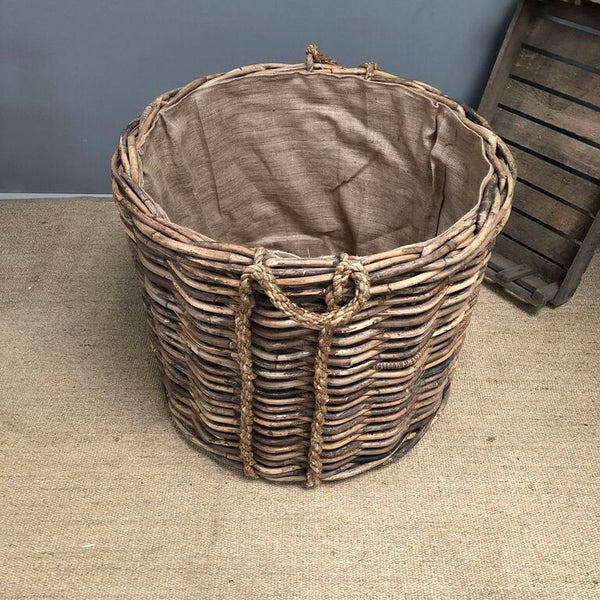 Large Woven Basket Rope Handles