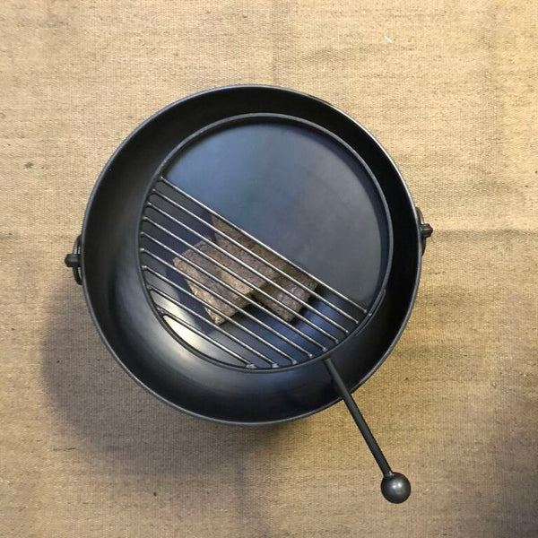 WilyFox 60cm Firepit with Swing BBQ Grill Rack